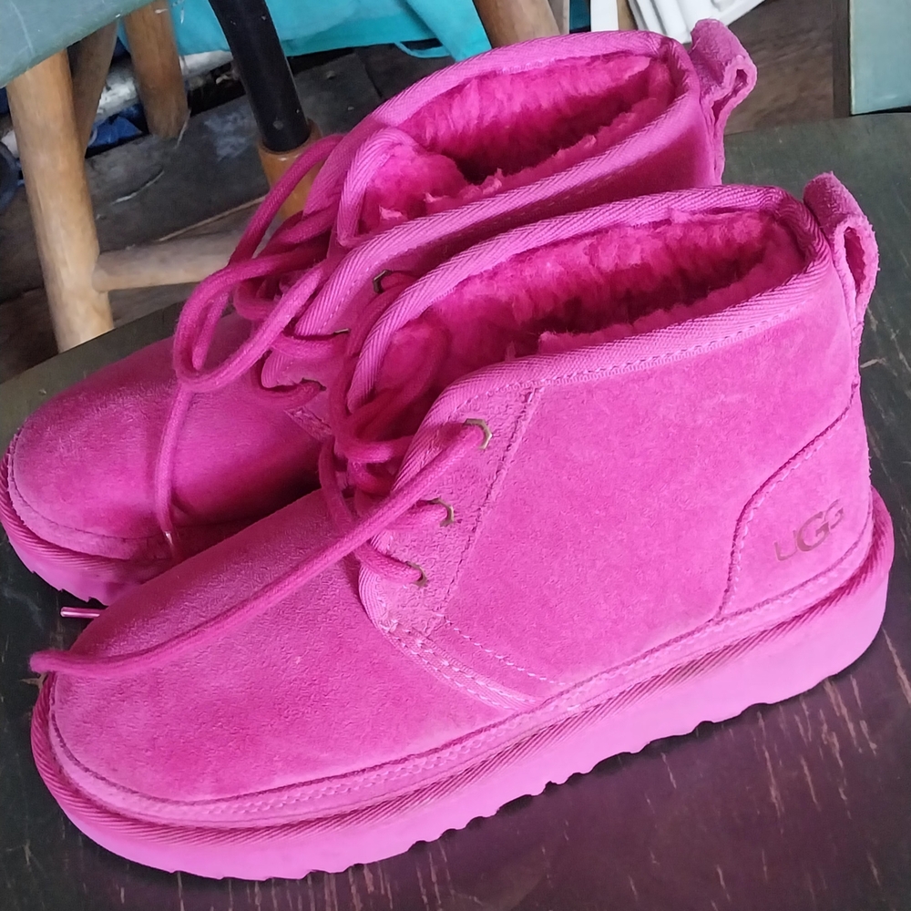 UGG Pink Suede Boots